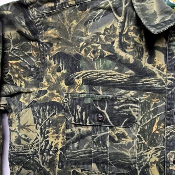 Cabela's Camouflage Button Up Mens L Tall Seclusion 3D Camo Long Sleeve Shirt - Picture 2 of 13